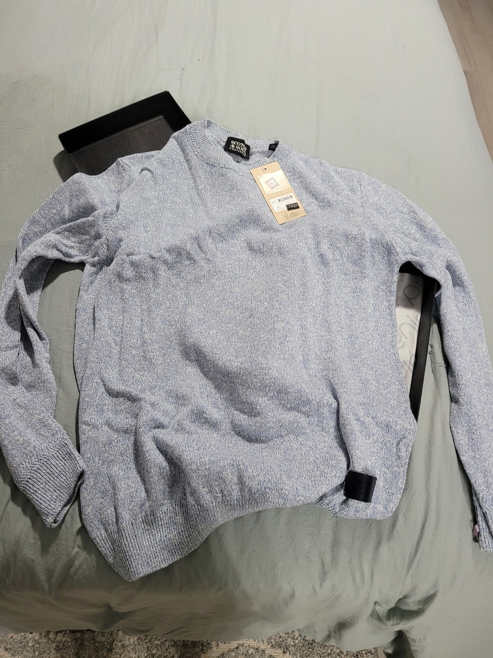Scotch & Soda Light Blue Heather Crewneck Sweater